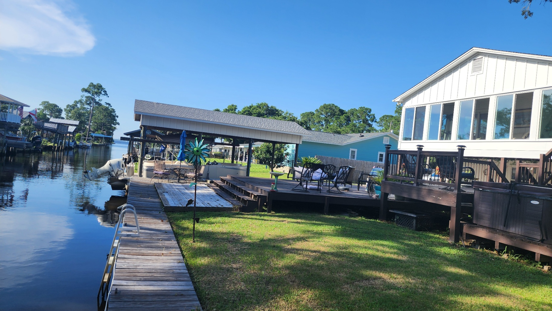 Dock and canal at White Lotus